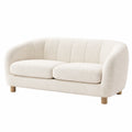 2-Sitzer Sofa Bouclé Creme 150x85x75cm
