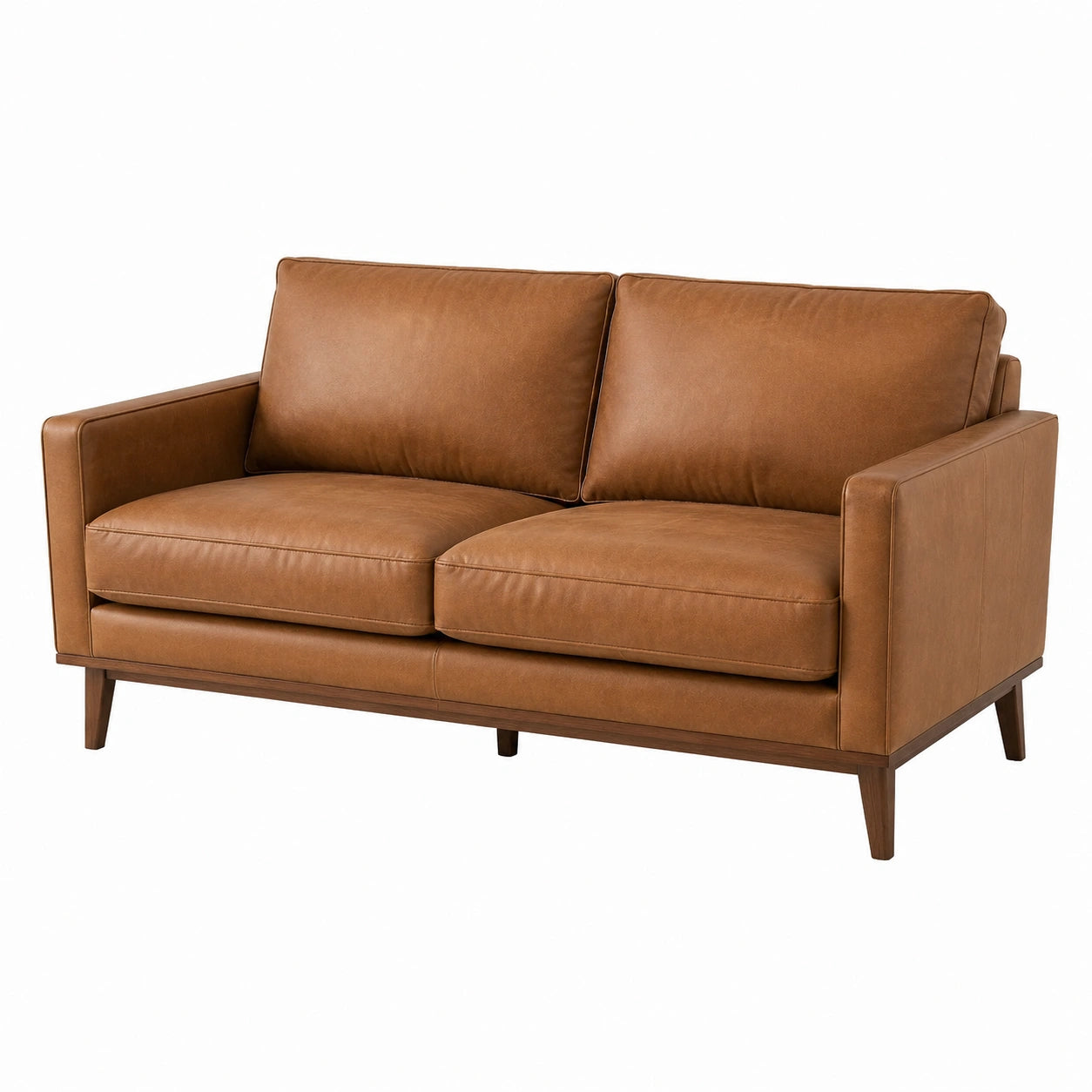 Zweisitzer Sofa Echtleder Braun 200cm