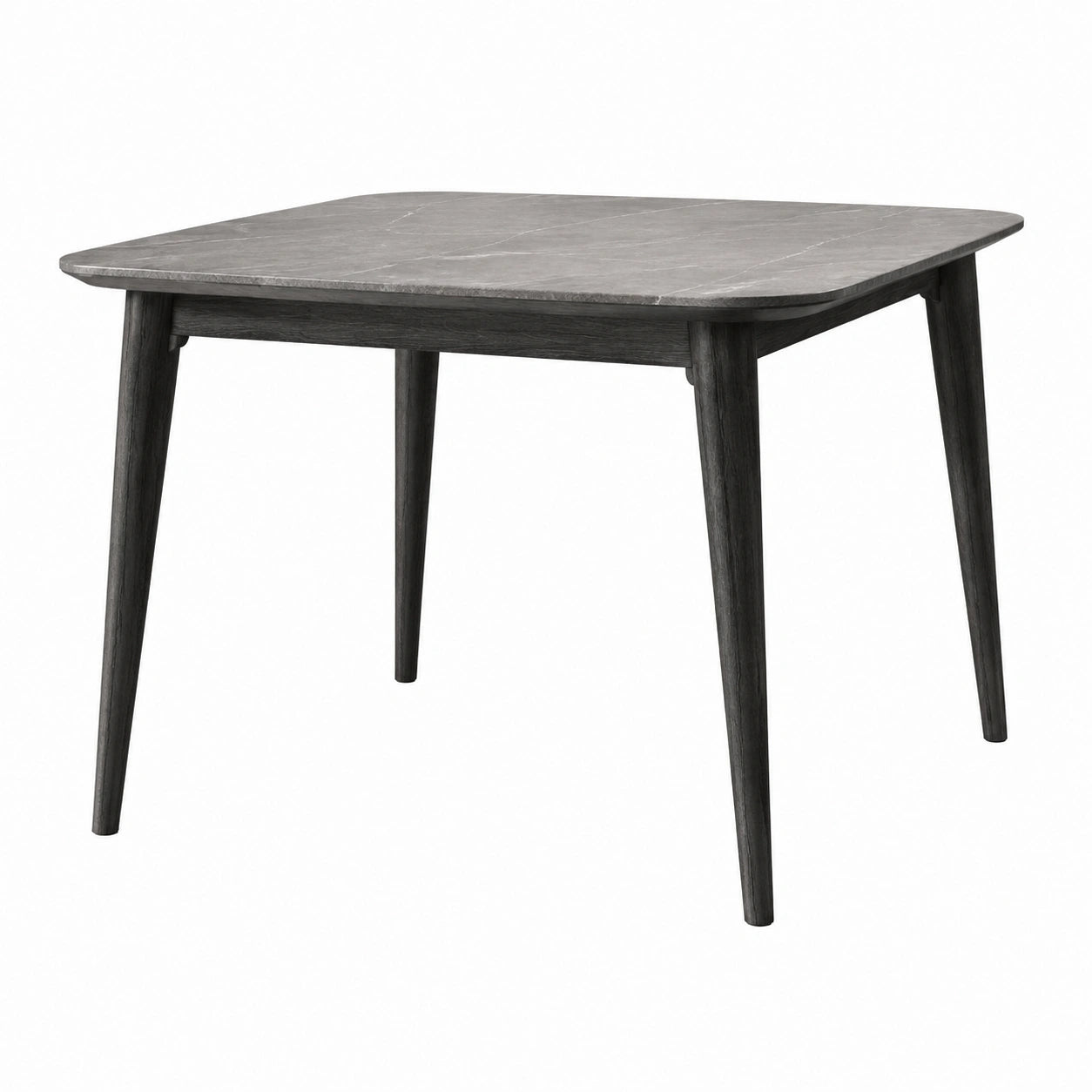 Esstisch quadratisch Holzkonstruktion dunkelgrau 80x80x75 cm