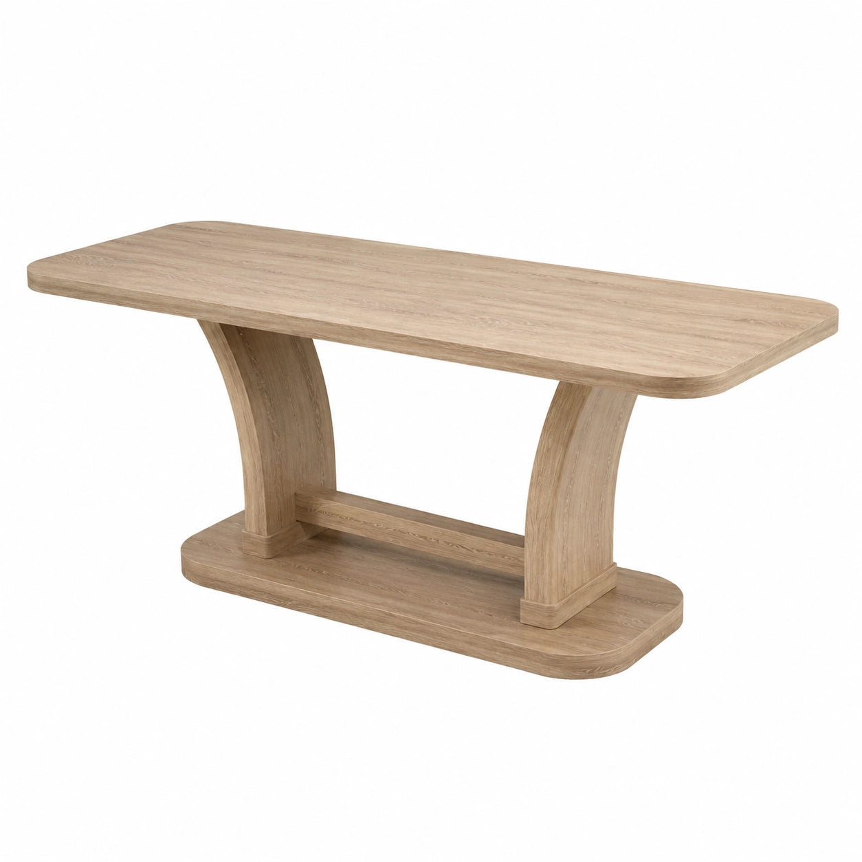 Rechteckiger Esstisch aus Holzwerkstoff mit Eichenfurnier 180x90x75cm